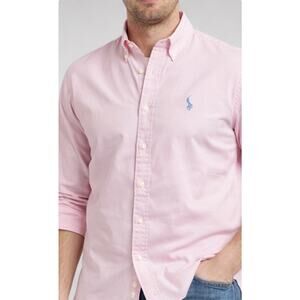 Ralph Lauren Button Down Shirt Custom Fit Mens XXL Pink Pony Logo